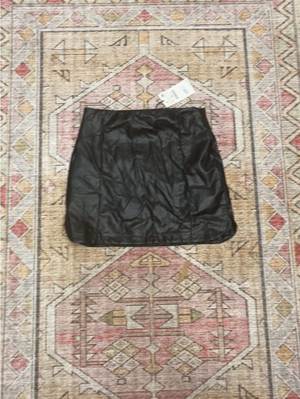 Zara Black Faux Leather Mini Skirt - Women